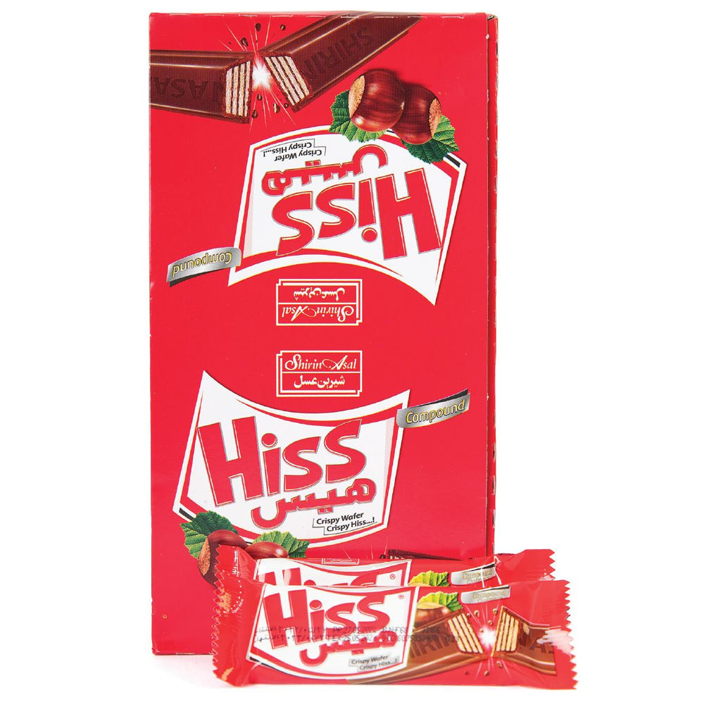 Hiss Chocolate Box (24 Pieces) – Two-Finger Mini Bars | Sweet & Crispy Chocolate Snack