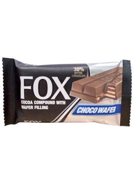 FOX Crispy Wafer Chocolate – Bitter Chocolate & Hazelnut | 24-Piece Box | Imported-Style Wafer Bar